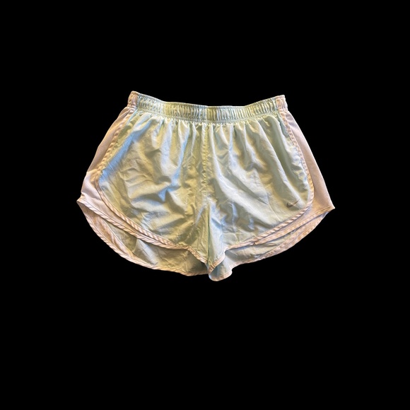 Nike Women's Dry Fit Running Shorts w/Liner-Light Green & White-Size XL - Picture 1 of 6